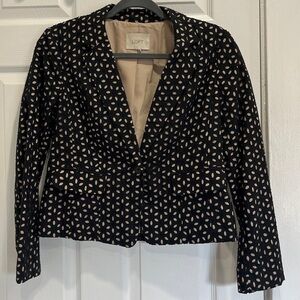 LOFT Eyelet Blazer - black/tan